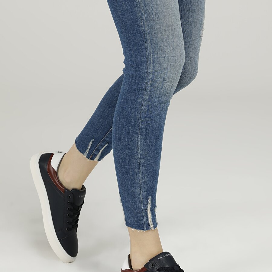 NULL 1PR Lacivert Kadın Havuz Taban Sneaker_0