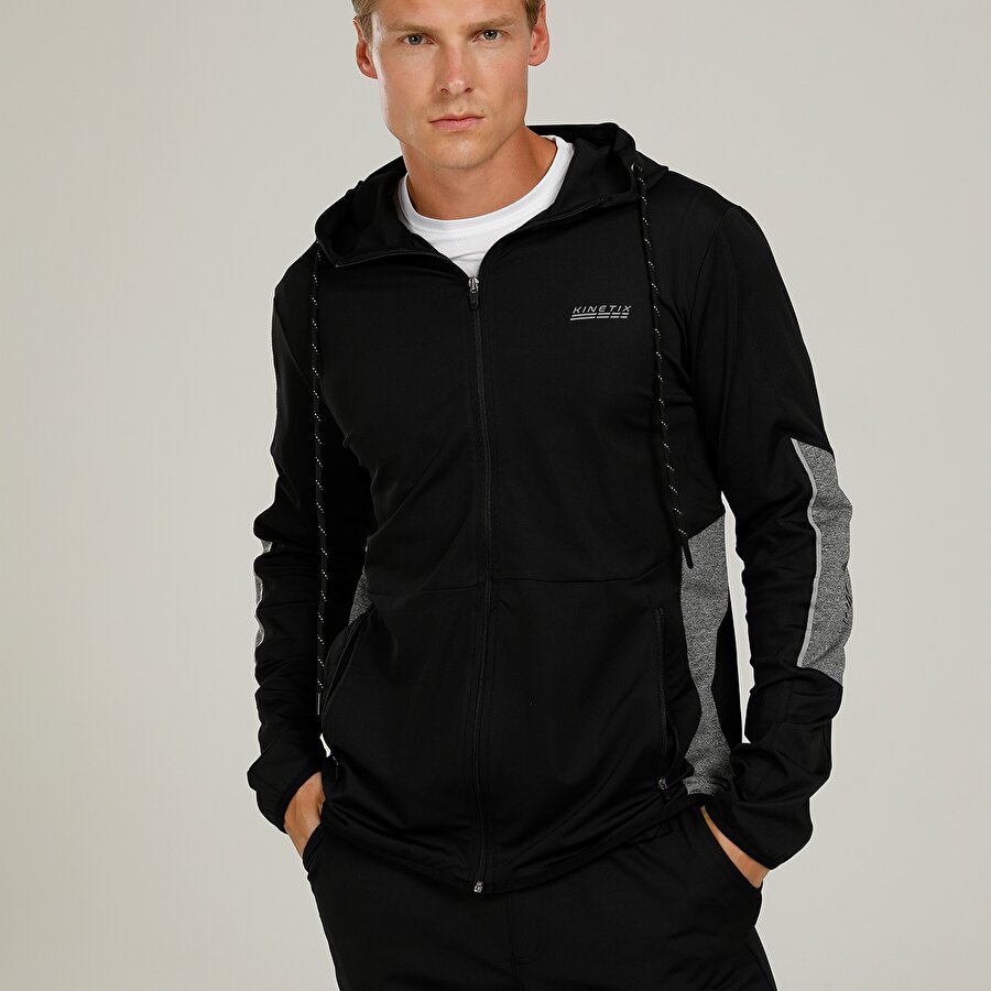 CALDER2 PES TRACK TOP 1PR Siyah Erkek Eşofman_0