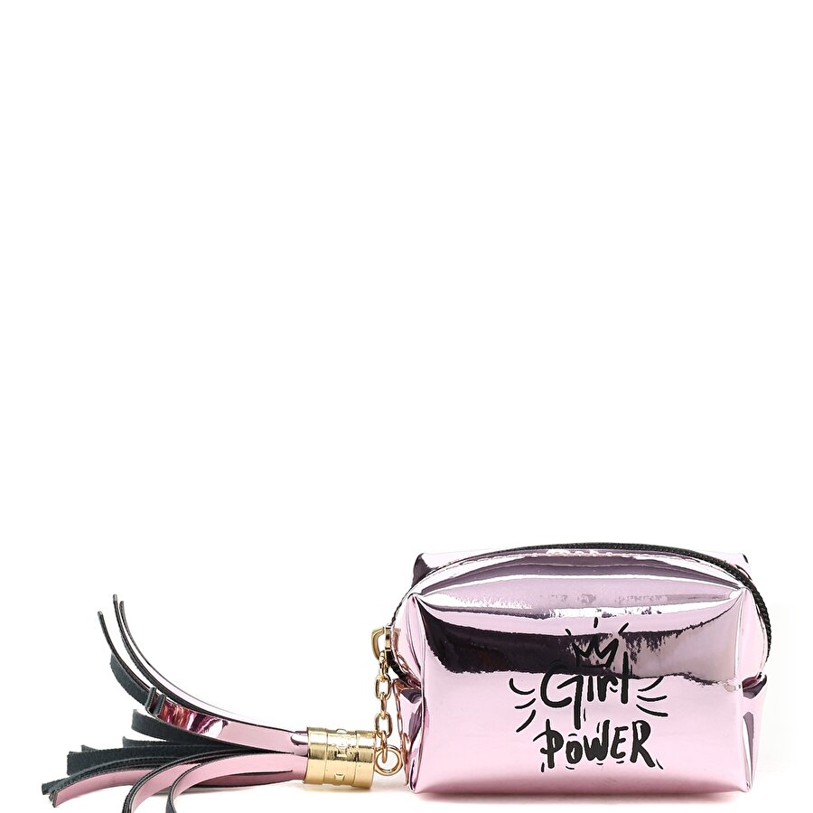 AYNALI GIRL POWER 2FX Pembe Kadın Bozuk Para Cüzdanı_0
