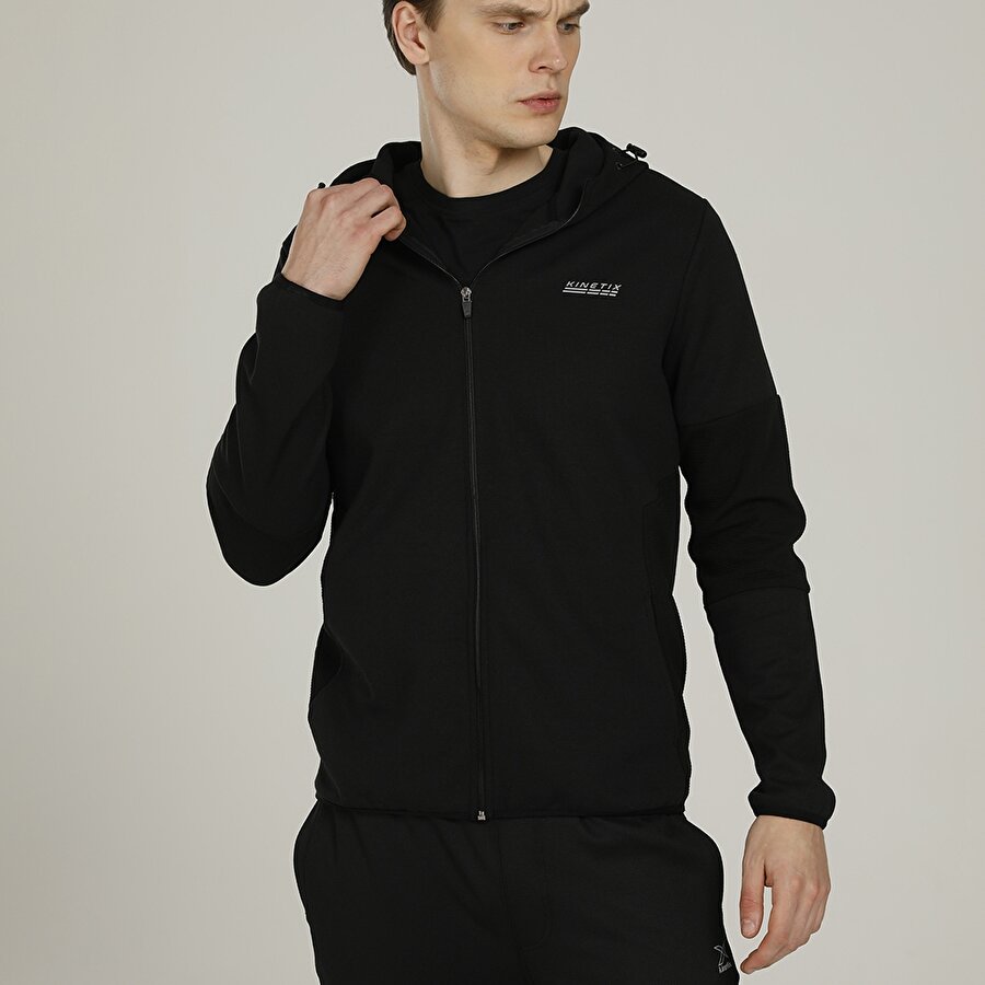 SN589 RUSH COLORBLOCK FUL Siyah Erkek Eşofman Üstü_0