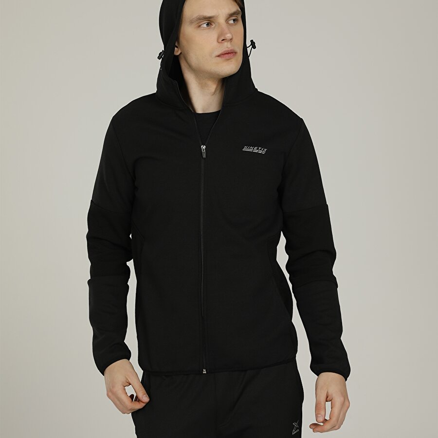 SN589 RUSH COLORBLOCK FUL Siyah Erkek Eşofman Üstü_4