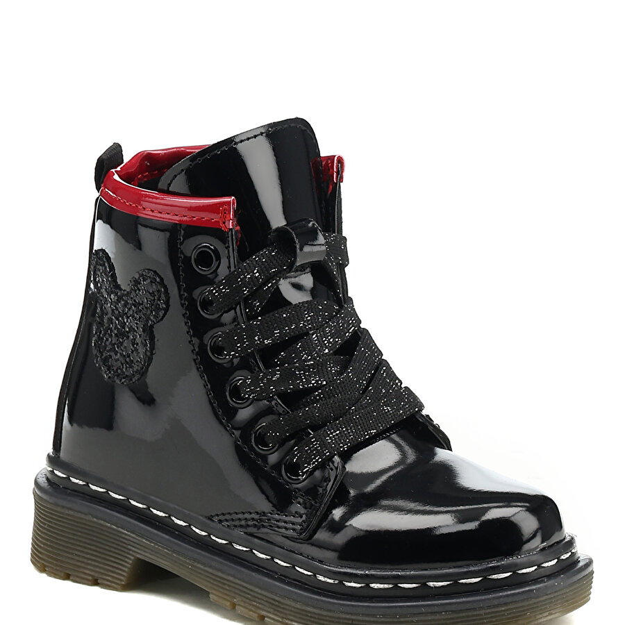 511800.P1PR Siyah Kız Çocuk Sneaker Bot_0