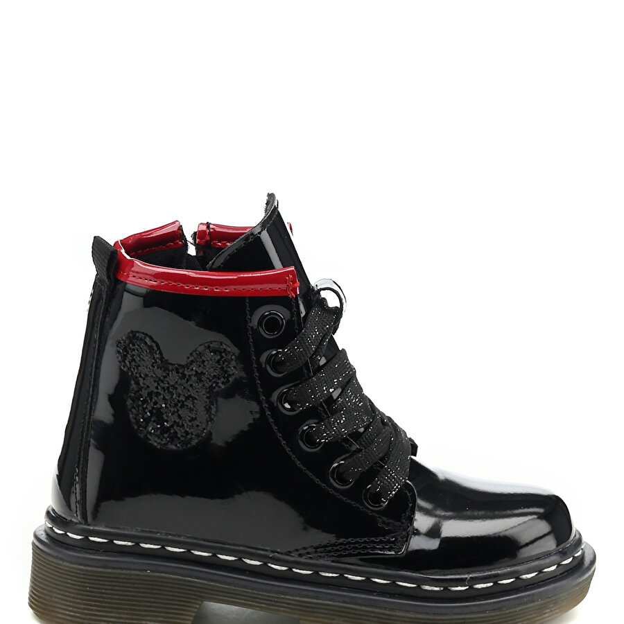 511800.P1PR Siyah Kız Çocuk Sneaker Bot_1