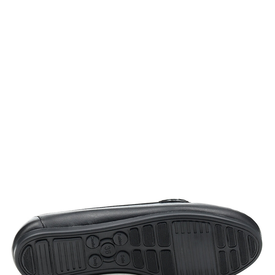 DS20053 2FX Siyah Kadın Loafer Ayakkabı_3