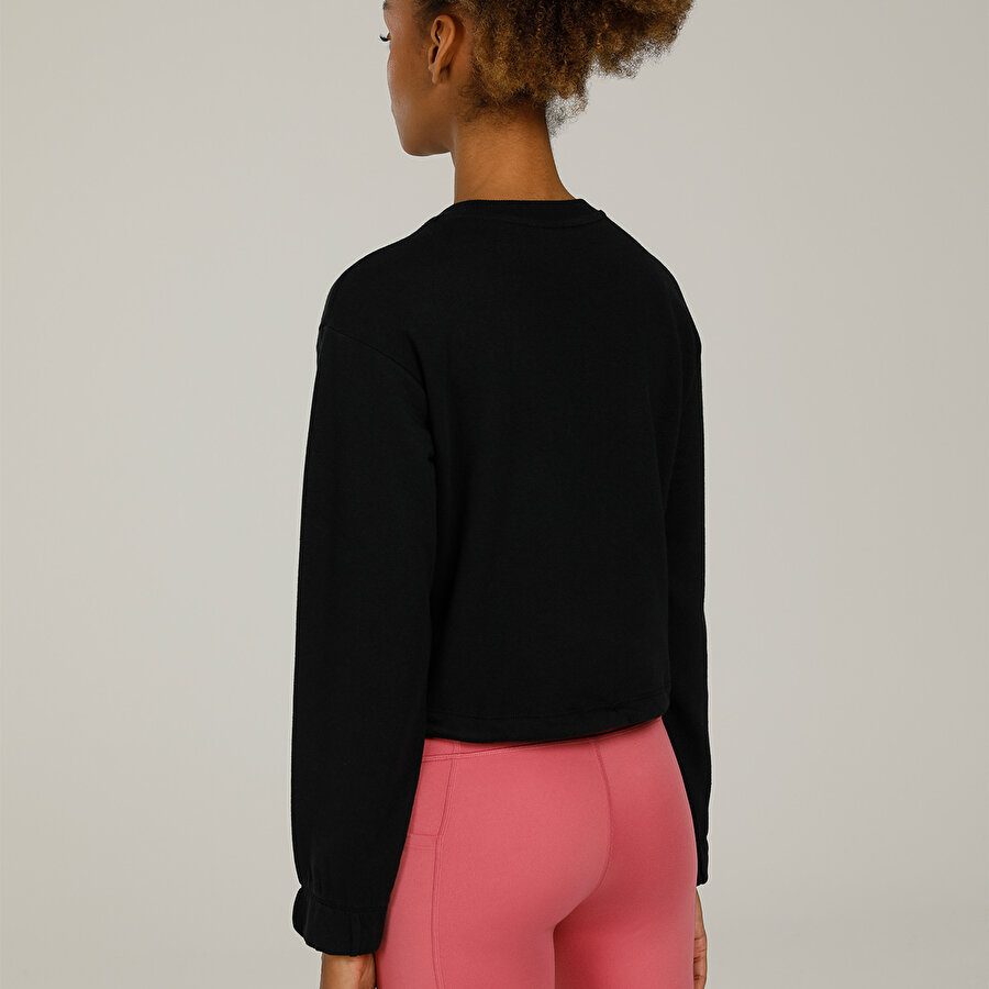 SN636 LISA GATHERED SWEAT Siyah Kadın Sweatshirt_1