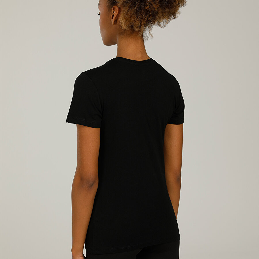 CT122 BASIC C NECK T-SHIR Siyah Kadın T-Shirt_1