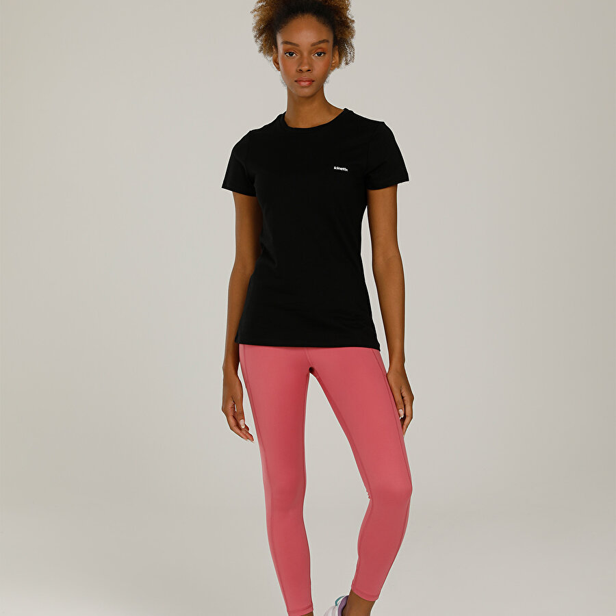 SN226 BASIC C NECK T-SHIR Siyah Kadın T-Shirt_2
