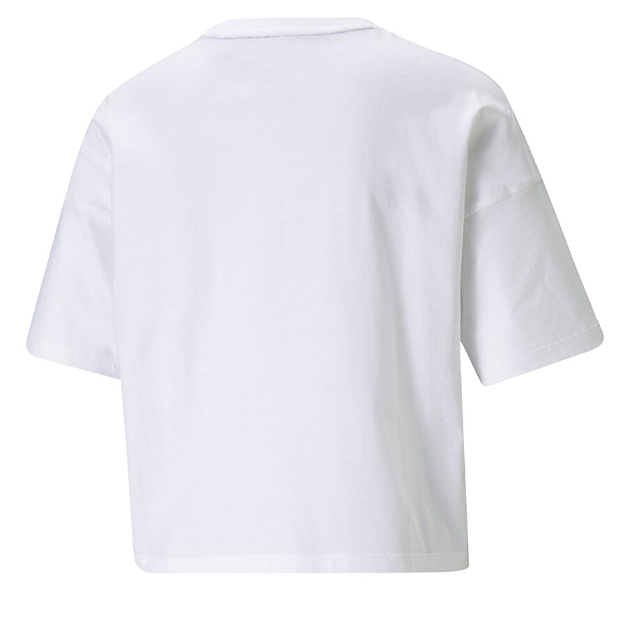 ESS CROPPED LOGO TEE  Beyaz Kadın Kısa Kol T-Shirt_6