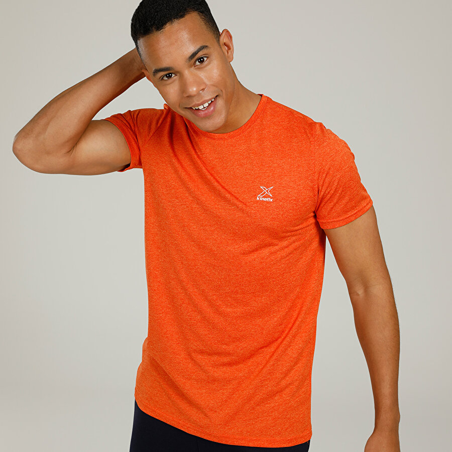 SN233 BASIC MOULINE T-SHI TURUNCU KATYONK Erkek Kısa Kol T-Shirt_0