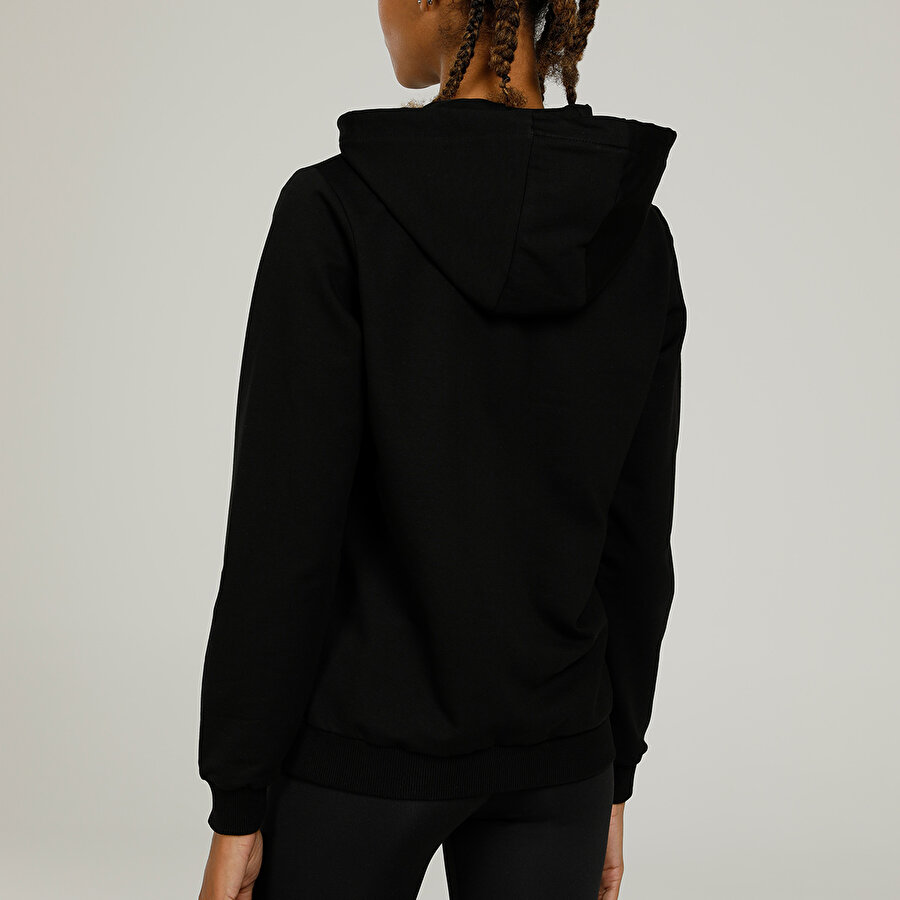 SN85 BASIC FULL ZIP HOODI Siyah Kadın Eşofman Üstü_1