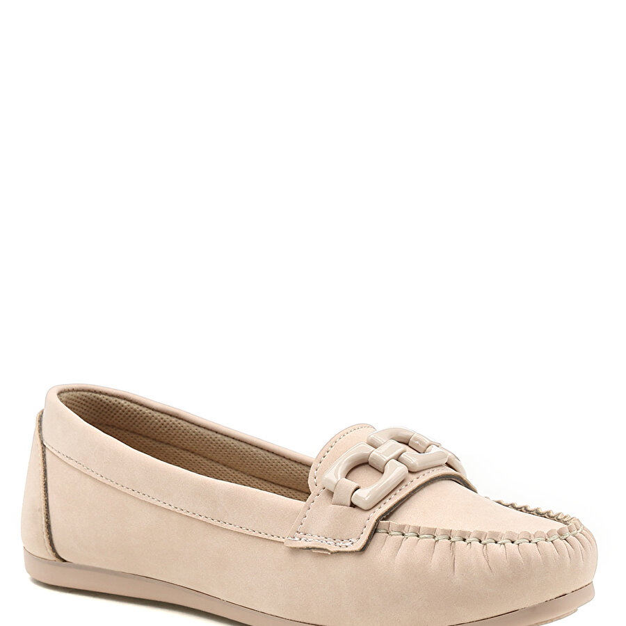 DS22008 2FX Pudra Kadın Loafer Ayakkabı_0