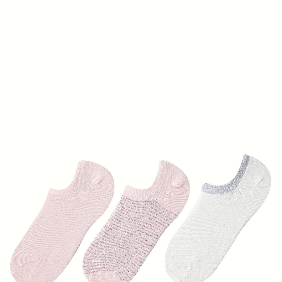 SIM LINE 3 LU SNEAKER PTK Pembe Kadın Çorap_0