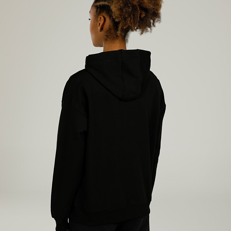 CT1165 ANNA HOODIE 2FX Siyah Kadın Sweatshirt_2