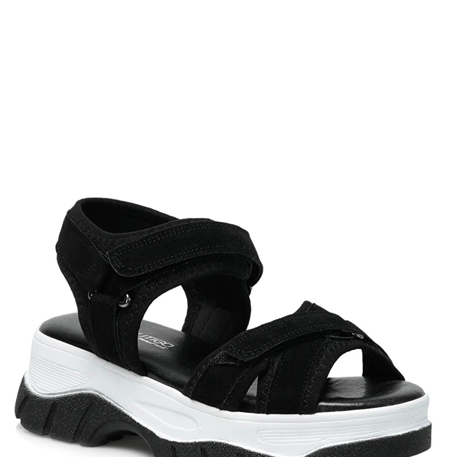 20S-6001 2FX Siyah Kadın Spor Sandalet_0