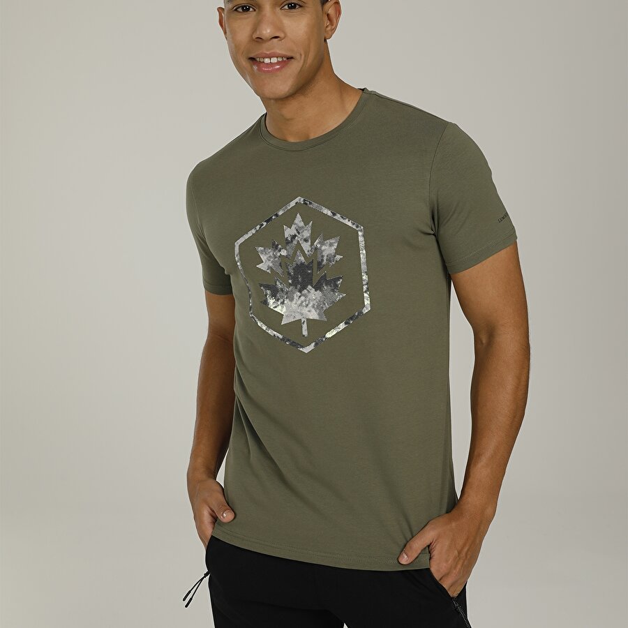 CT1025 NED CAMO LOGO T-SH Haki Erkek T-Shirt_4