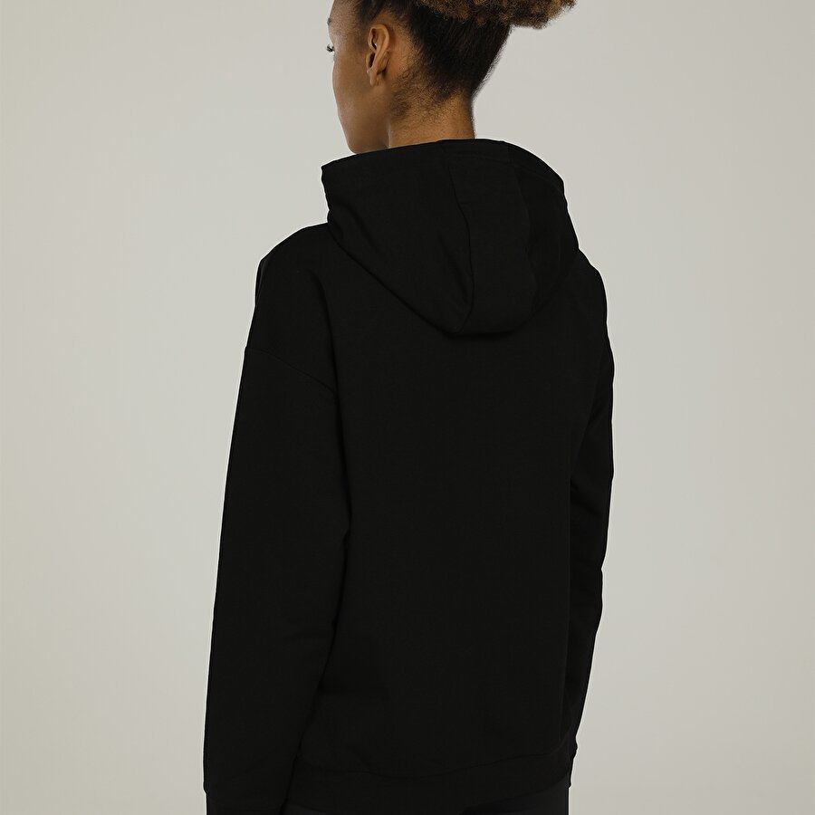 SN835 MONA PRINTED DETAIL Siyah Kadın Sweatshirt_1