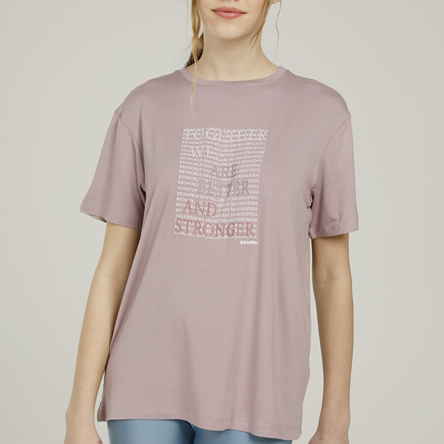 SN784 LINA SLOGAN T-SHIRT  Kadın Kısa Kol T-Shirt_0