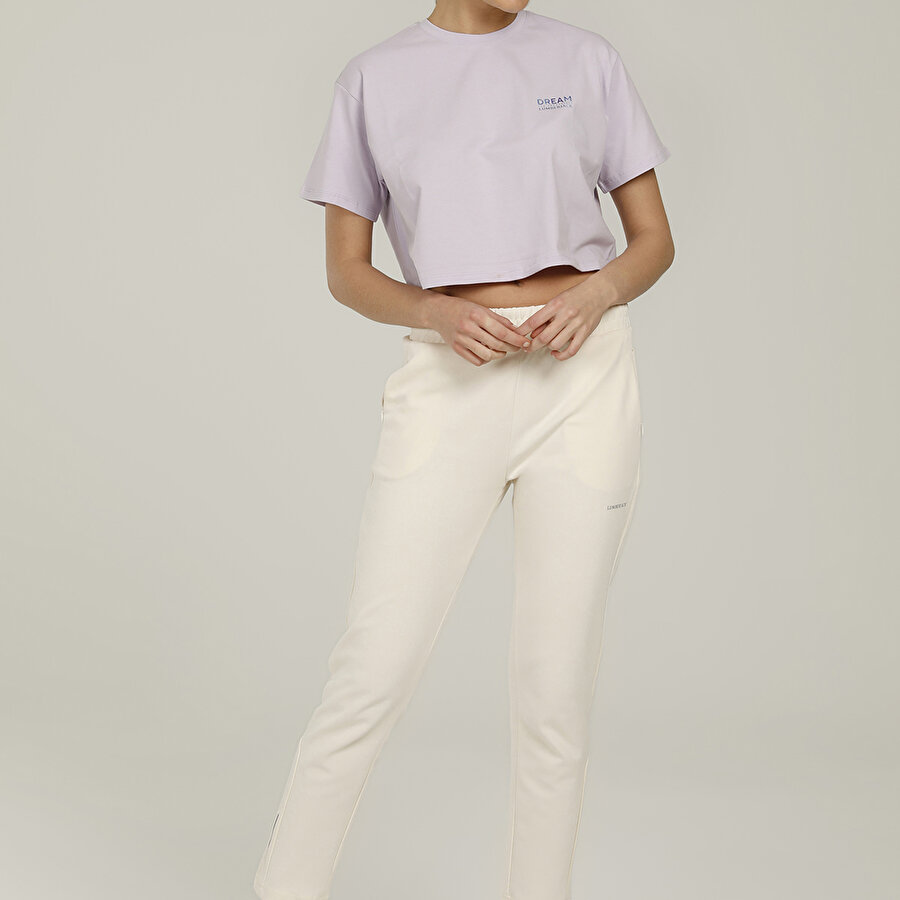 CT1103 DAISY SLOGAN DETAI  Kadın Kısa Kol T-Shirt_2