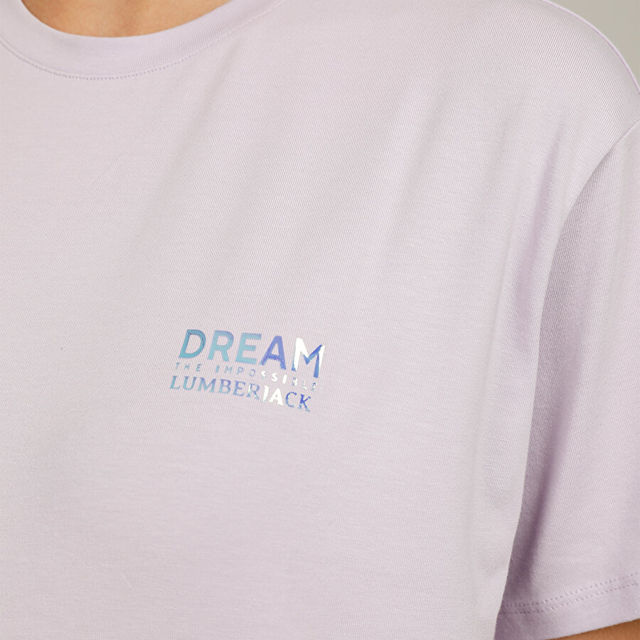 CT1103 DAISY SLOGAN DETAI  Kadın Kısa Kol T-Shirt_3