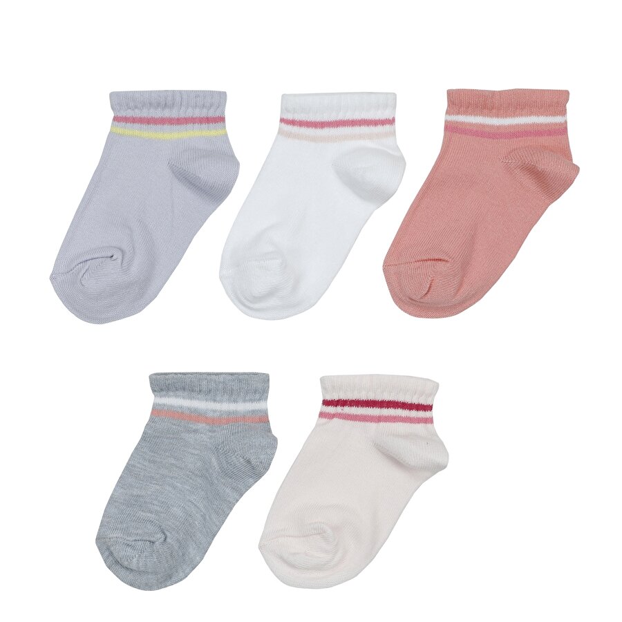 ANKLE STRIPE 5 LI PTK-G 2  Kız Çocuk 5'li Patik Çorap_0