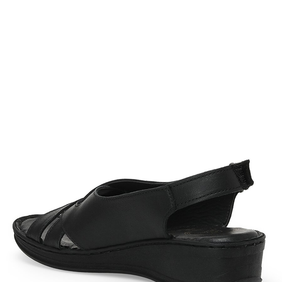 103813.Z2FX Siyah Kadın Comfort Sandalet_2