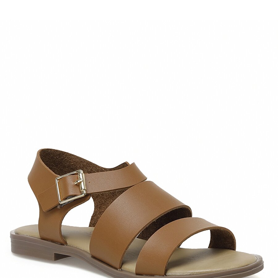 CS22056 2FX Taba Kadın Düz Sandalet