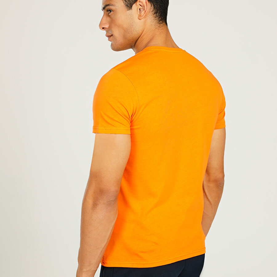CT102 BASIC C NECK T-SHIR Turuncu Erkek Kısa Kol T-Shirt_1