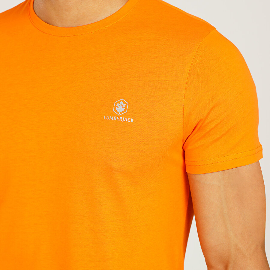 CT102 BASIC C NECK T-SHIR Turuncu Erkek Kısa Kol T-Shirt_2
