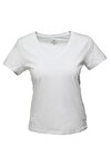 CT130 BASIC V NECK T-SHIR Beyaz Kadın T-Shirt