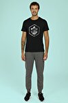 CT636 COLORED LOGO T-SHIR Siyah Erkek Kısa Kol T-Shirt