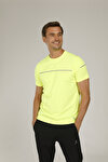 ELON STRIPE T-SHIRT Neon Sarı Erkek T-Shirt