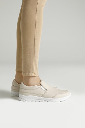 21K-905 2PR Bej Kadın Slip On