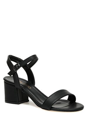 JONY 3FX Siyah Kadın Topuklu Sandalet