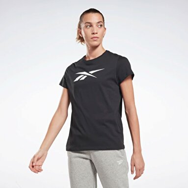 TE Graphic Tee - Vector Siyah Kadın Kısa Kol T-Shirt