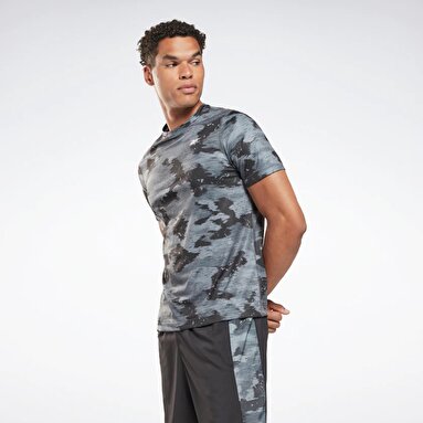 TRAIN CAMO TECH TEE Siyah Erkek Kısa Kol T-Shirt