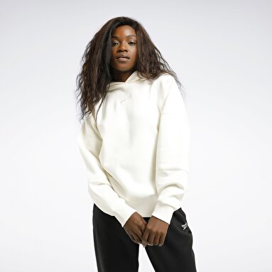 LUX OVERSIZED HOODIE Ekru Kadın Sweatshirt