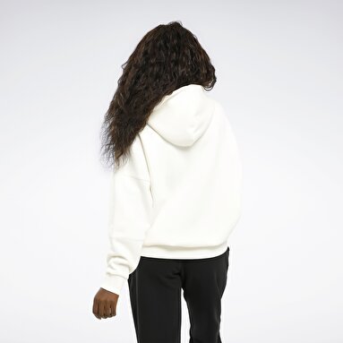 LUX OVERSIZED HOODIE Ekru Kadın Sweatshirt