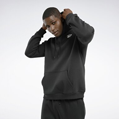 RI Left Chest Logo Siyah Erkek Sweatshirt