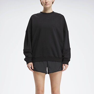 LUX OVERSIZED CREW Siyah Kadın Sweatshirt