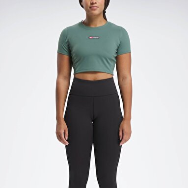 LUX BOLD CROP TEE PASTEL YESIL Kadın Kısa Kol T-Shirt
