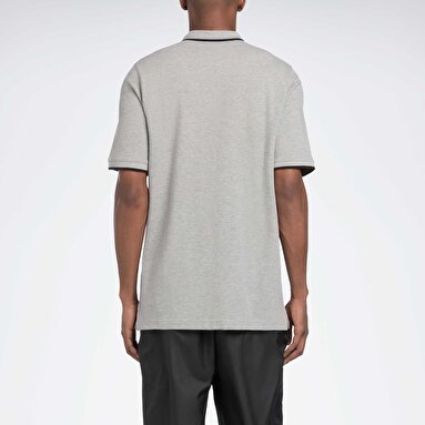 IDENTITY PIQUE POL Gri Erkek Kısa Kol T-Shirt