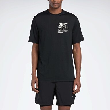 RUN GRAPHIC SS TEE Siyah Erkek Kısa Kol T-Shirt
