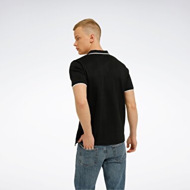 IDENTITY PIQUE POL Siyah Erkek Kısa Kol T-Shirt