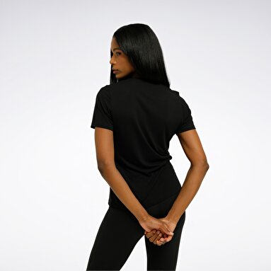ID TRAIN SUPREMIUM GRAPHI Siyah Kadın Kısa Kol T-Shirt