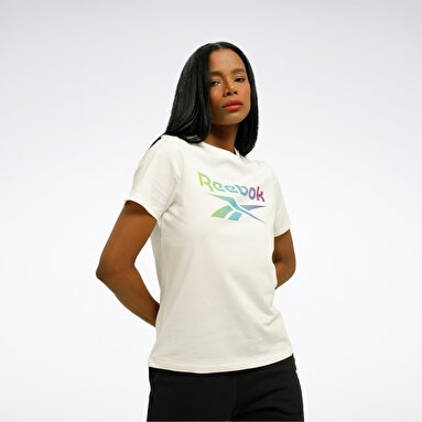 GRADIENT GRAPHIC TEE Ekru Kadın Kısa Kol T-Shirt