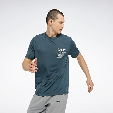 RUN GRAPHIC SS TEE HAVACI MAVI Erkek Kısa Kol T-Shirt