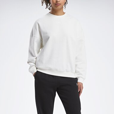 LUX OVERSIZED CREW Ekru Kadın Sweatshirt