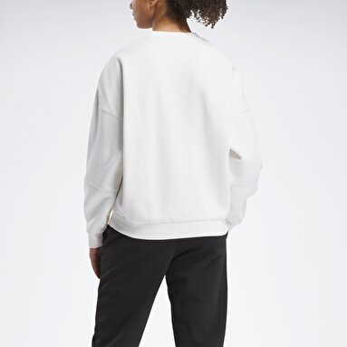 LUX OVERSIZED CREW Ekru Kadın Sweatshirt