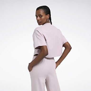 CL AE BIG LOGO CROP TEE Pembe Kadın Kısa Kol T-Shirt