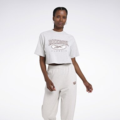 CL AE BIG LOGO CROP TEE Beyaz Kadın Kısa Kol T-Shirt